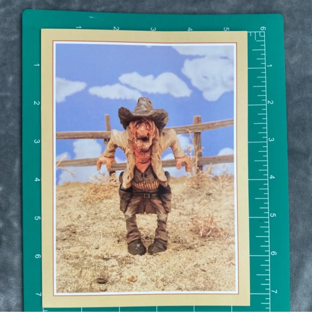 NOS Chris Hammack Southwestern Cowboy Combo Greeting Card/Magnet Leanin Tree VTG